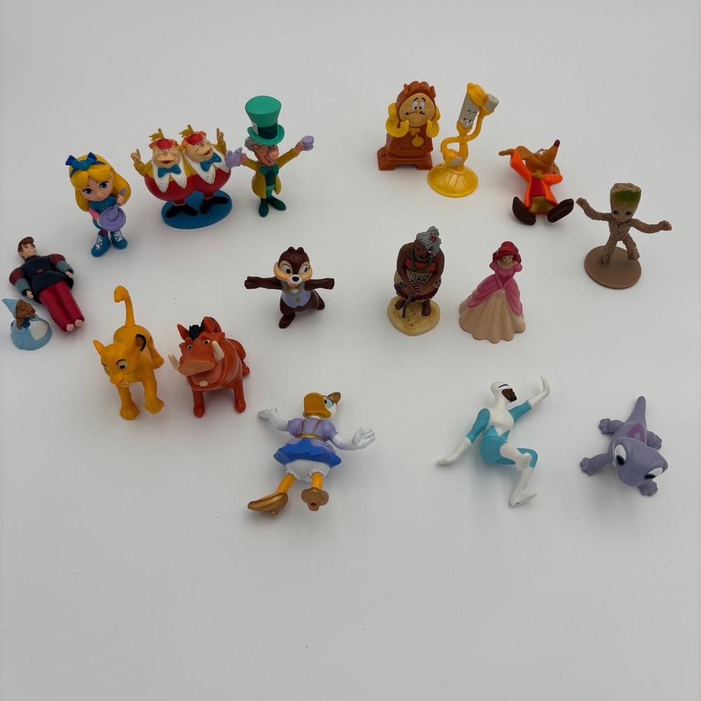 Disney Marvel Figure Lot Kids OS Multicolor Excellent Simba Groot Ariel Alice‎